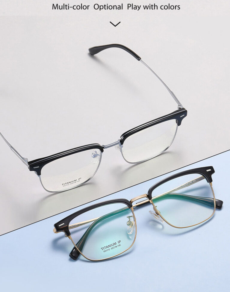 Custom Browline Glasses Frames for Men