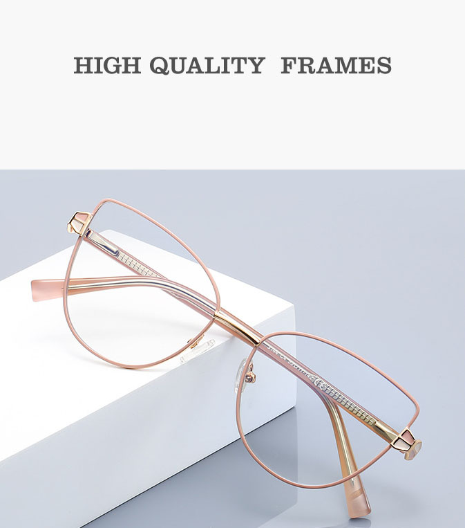 Customized Candies Pink Metal Eyeglass Frames​ for Women