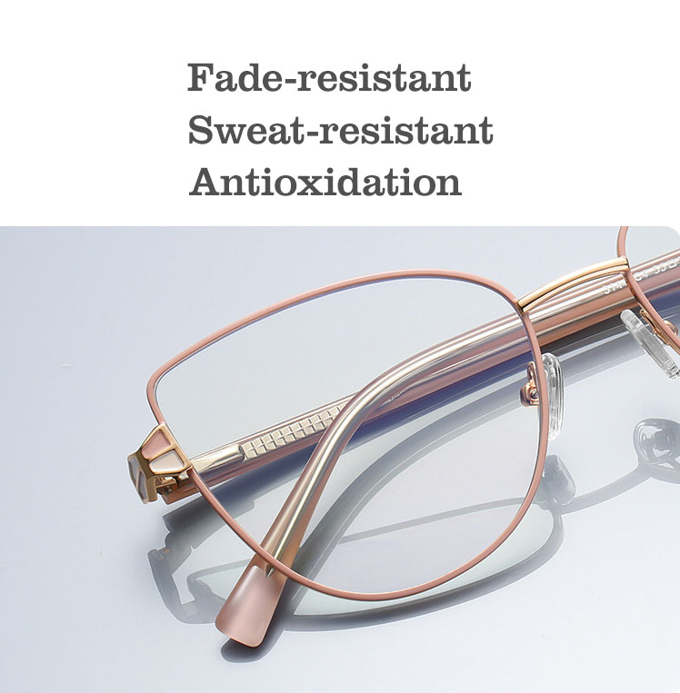 Customized Candies Pink Metal Eyeglass Frames​ for Women