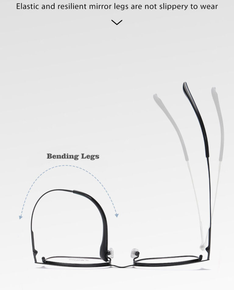 Customized Flexible Titanium Eyeglass Frames for Men