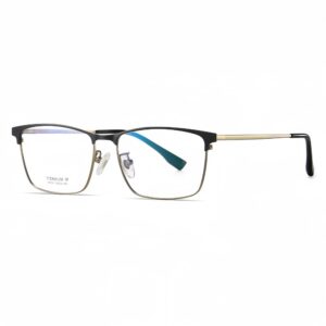 Wholesale Durable Pure Titanium Browline Eyeglass Frames for Men