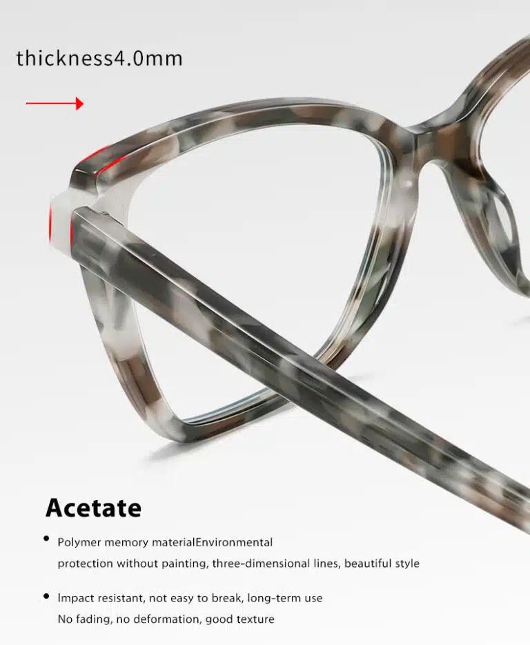 Wholesale Retro Acetate Cat Eye Glasses Frames for Women Eyeglasses