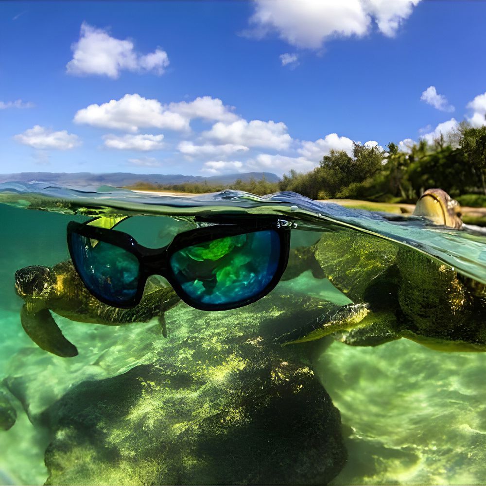 Des lunettes de soleil qui flottent